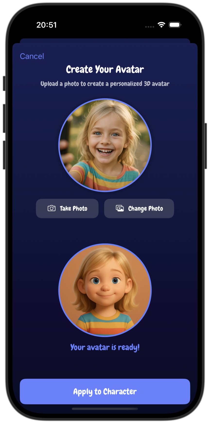 KinderStories in Dark Mode
