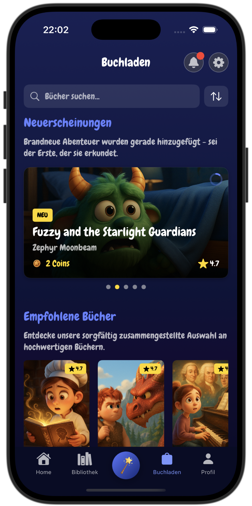 KinderStories App on iPhone