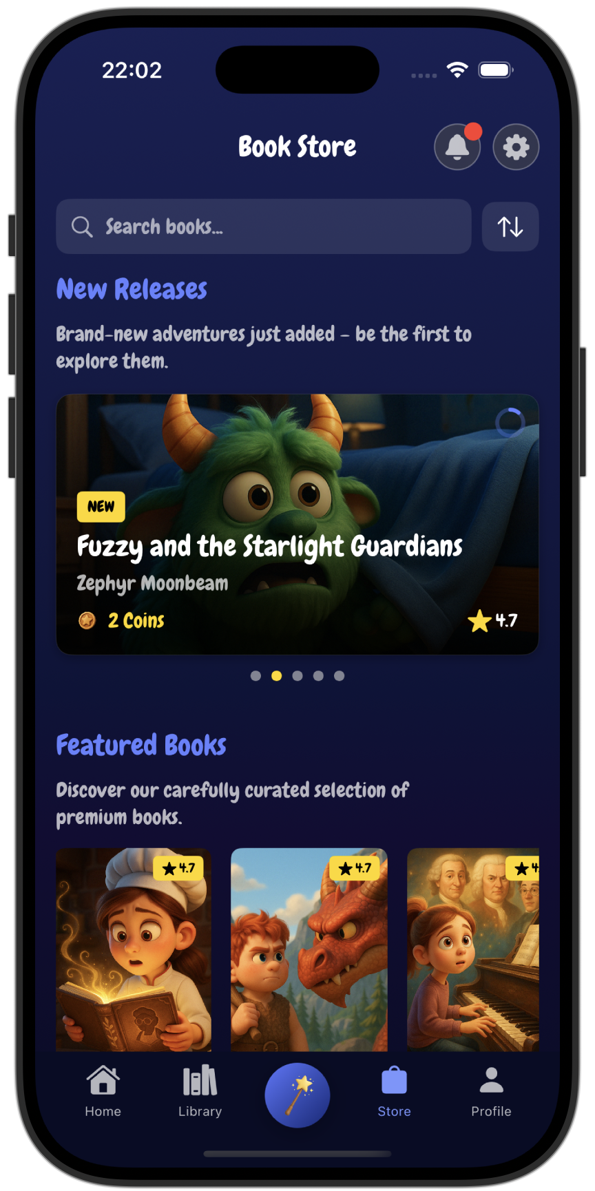 KinderStories App on iPhone