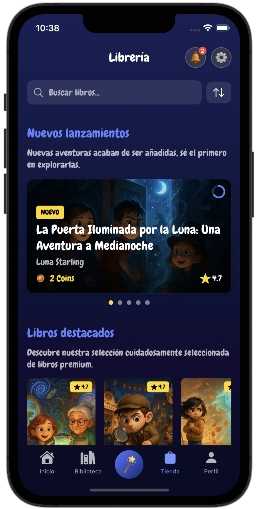 KinderStories App on iPhone