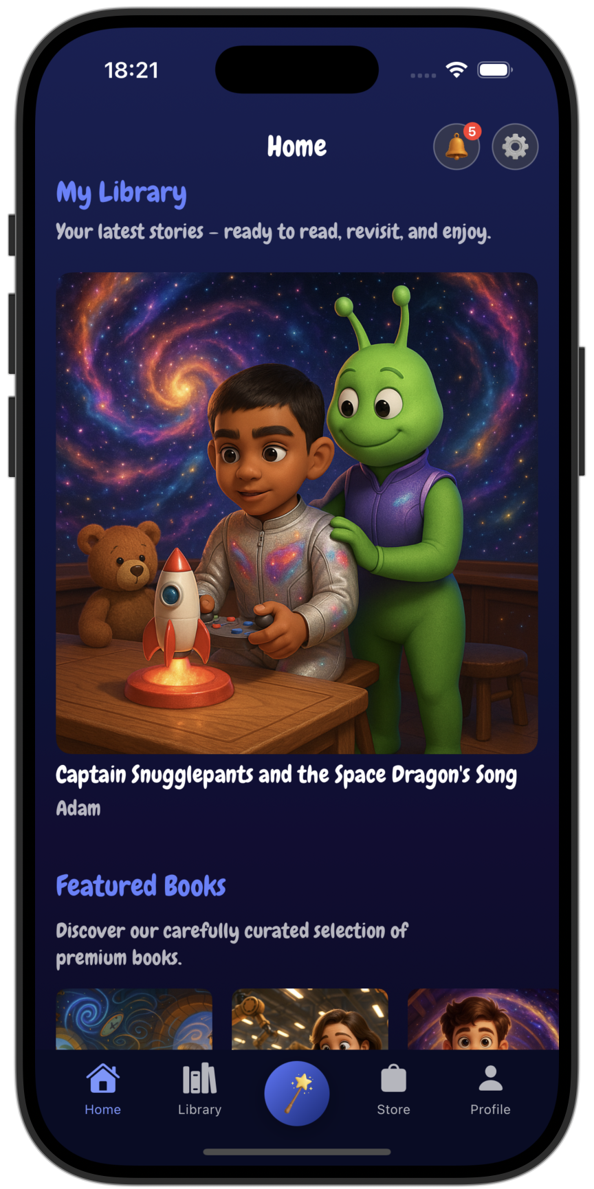KinderStories App on iPhone
