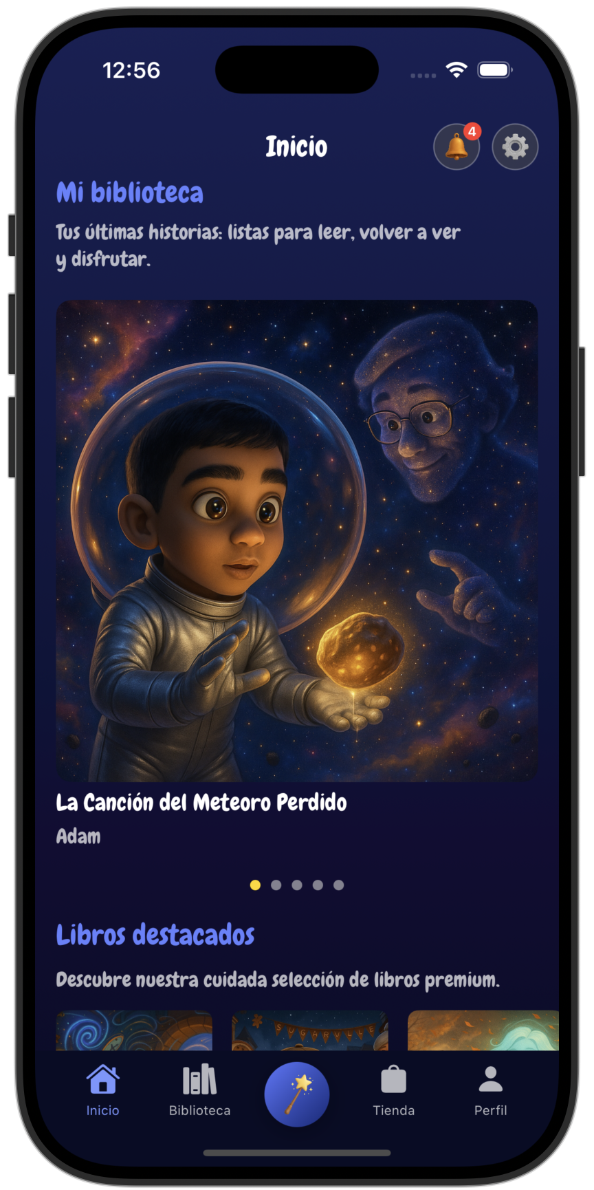 KinderStories App on iPhone