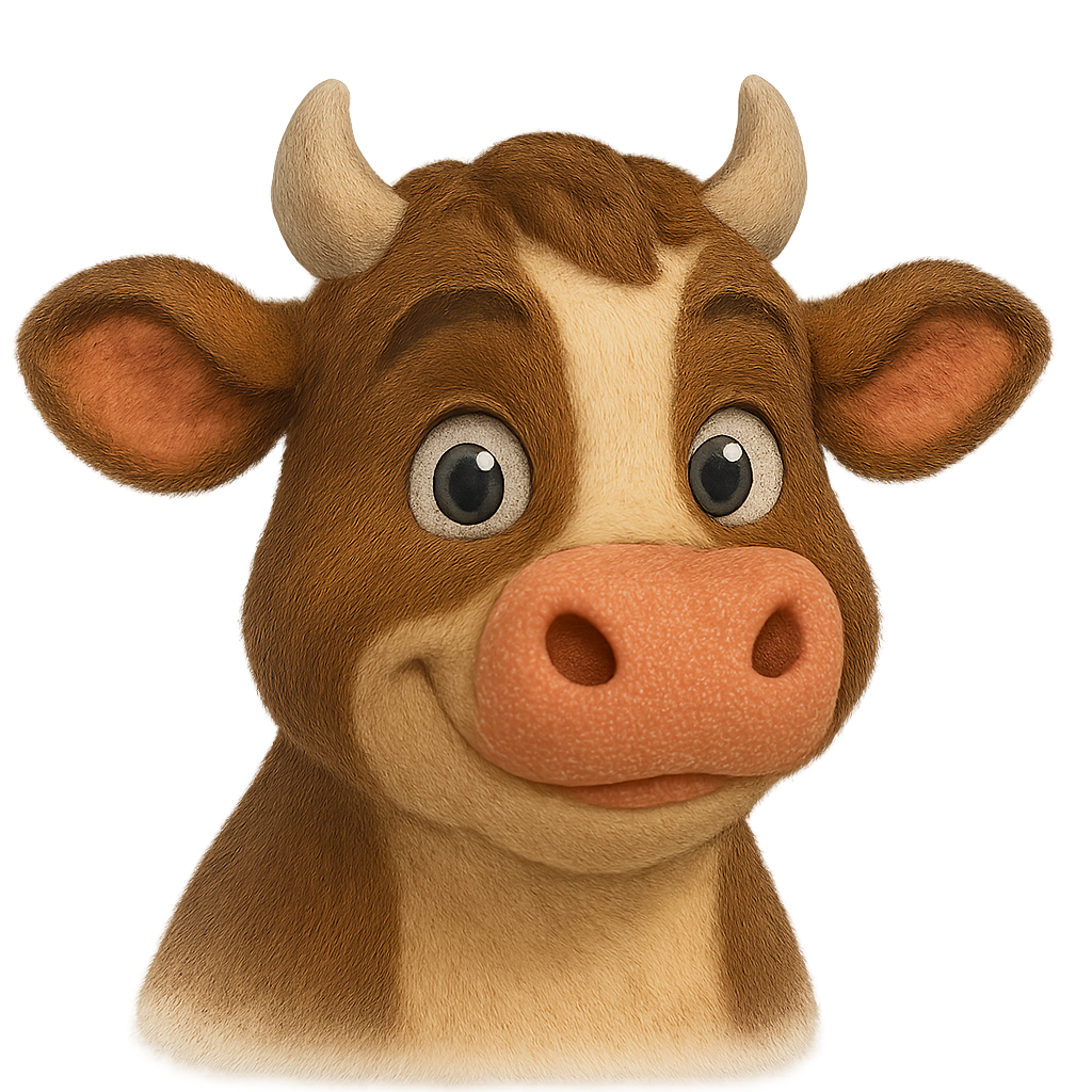 Cow avatar illustration