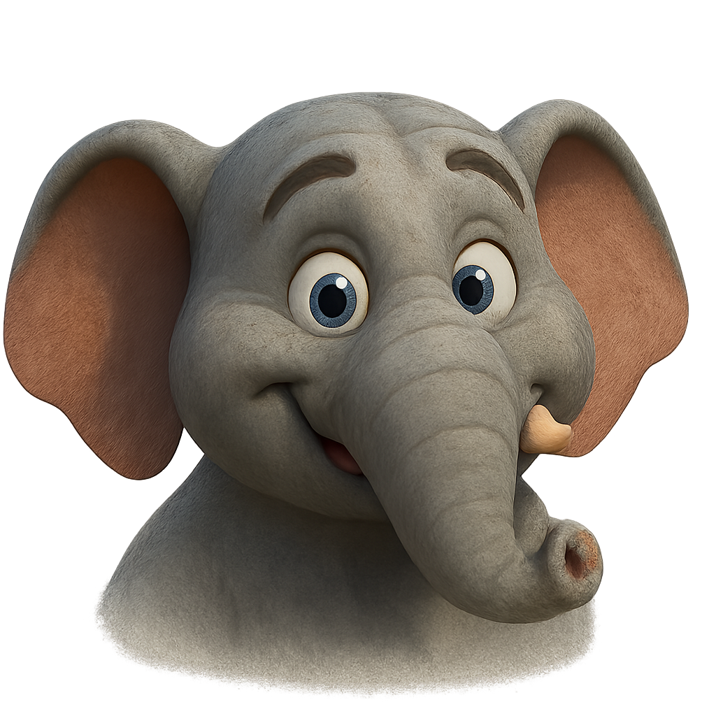 Elephant avatar illustration